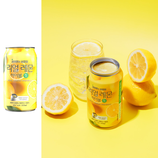 [JIN001] JInju Real Lemon HighBall Liquor [리얼레몬 하이볼] 355mL*24