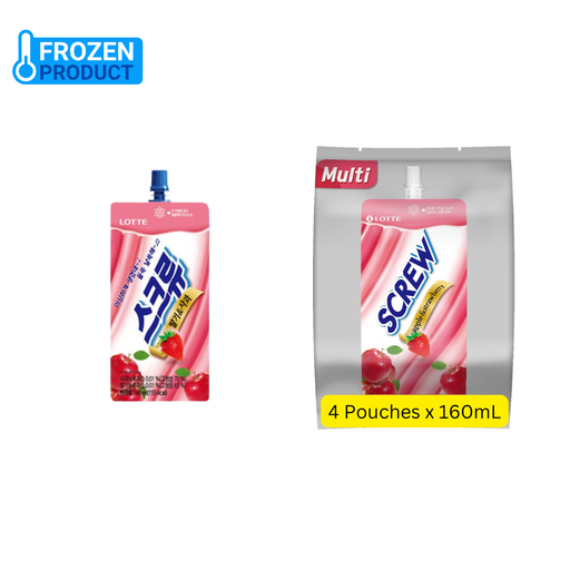 [ICC226] Ice Cream Screw Pouch Strawberry&Apple [스크류 파우치] (160mL*4)*5