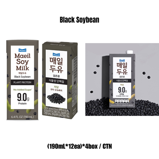 [MEL001] Maeil Black Soybean Soy Milk [매일 검은콩 두유] (190mL*12)*4