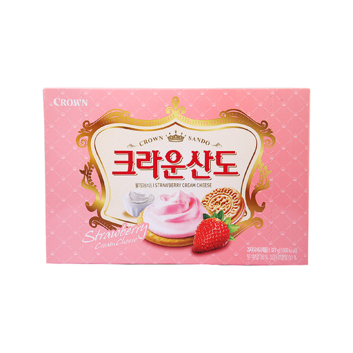 [CRW057B] Crown Sando Strawberry Cookie [산도 딸기] 323g*8
