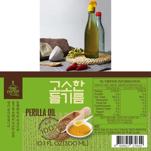 [MSC005] ms.corea Perilla Oil [미스코리아 들기름] 300mL*20