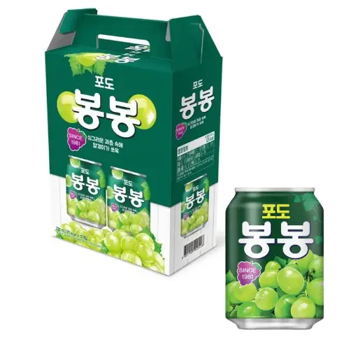 [HT106] Haitai BongBong Grape [포도봉봉] (238mL*12)*6