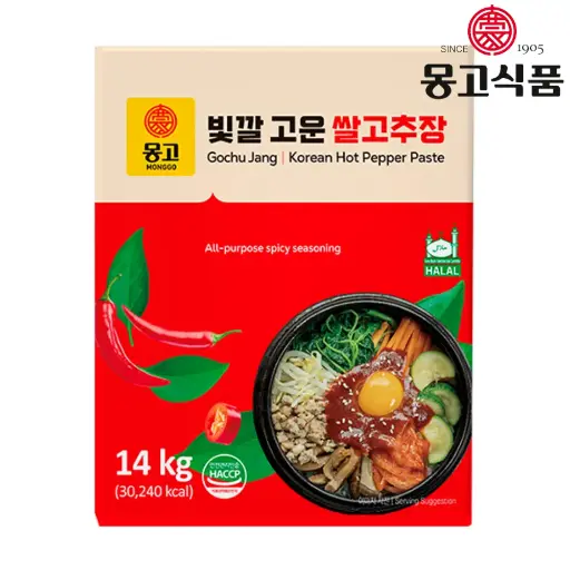 [MGO110] Monggo Gochu Jang Hot Pepper Paste (HALAL) [쌀고추장] 14Kg