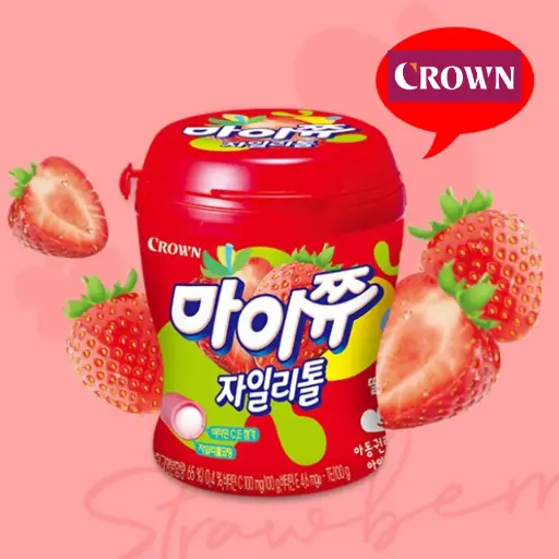 [CRW067] Crown MyChew Xylitol Strawberry [마이쮸 자일리톨 딸기] 110g*24
