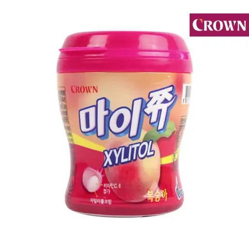 [CRW069] Crown MyChew Xylitol Peach [마이쮸 자일리톨 복숭아] 110g*24