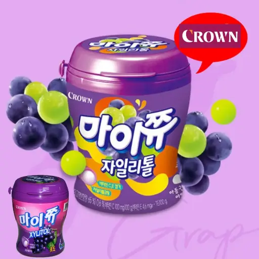 [CRW070] Crown MyChew Xylitol Grape [마이쮸 자일리톨 포도] 110g*24