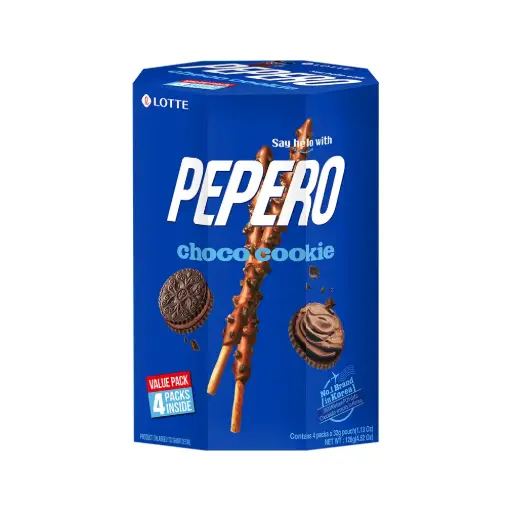 [LTT047] Lotte Pepero Choco Cookie [빼빼로 초코쿠키 멀티] 128g*9
