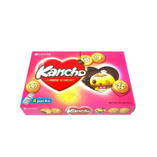 [LTT048] Lotte Kancho Choco Biscuit [칸초 벌크] 168g*12