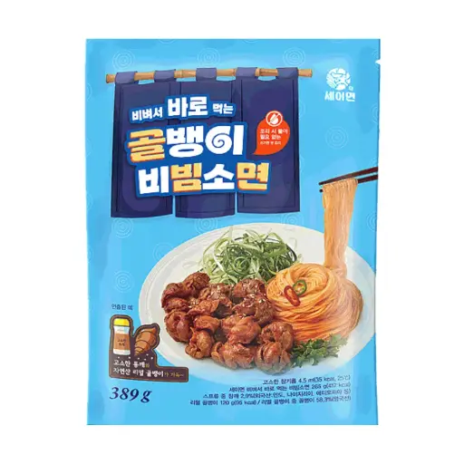 [KDR003] Kidarifoods Bai-top Shell Noodle with Spicy Sauce [골뱅이비빔소면] 389g*12