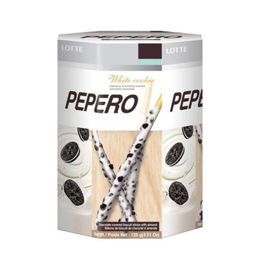 [LTT009] Lotte Pepero White Cookie [빼빼로 화이트쿠키 멀티] 128g*9