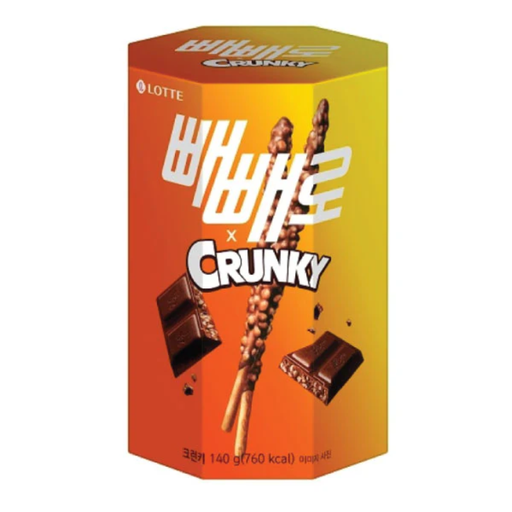 [LTT008] Lotte Pepero Crunchy [빼빼로 크런키 멀티] 140g*9