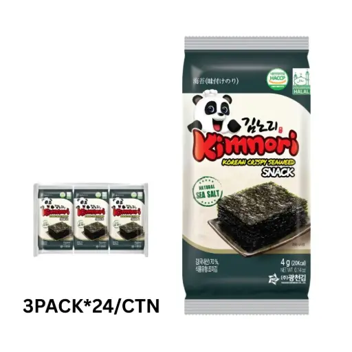 [GCG003] Kwangcheon Roasted Seaweed Original [김노리3봉도시락김] (4g*3)*24