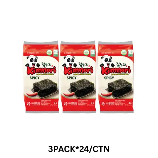 [GCG004] Kwangcheon Roasted Seaweed Spicy [김노리3봉도시락김] (4g*3)*24