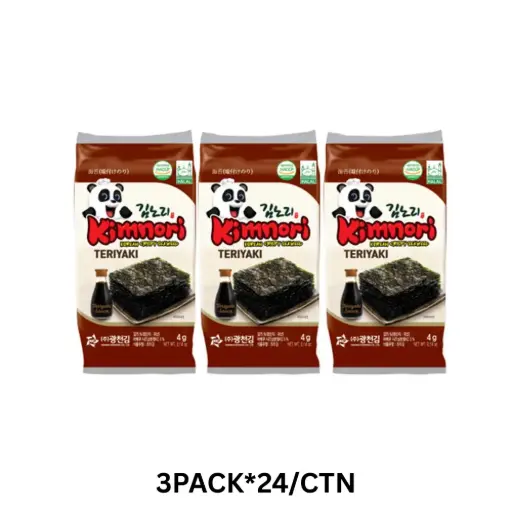 [GCG005] Kwangcheon Roasted Seaweed Teriyaki [김노리3봉도시락김] (4g*3)*24