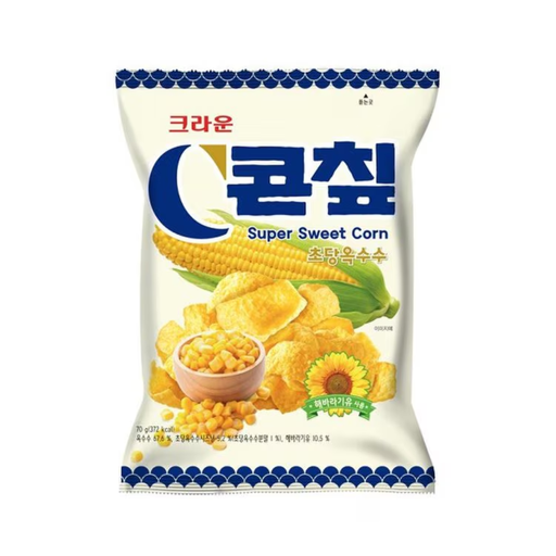 [CRW071] Crown Corn Chips Super Sweet [초당옥수수 L] 148g*12