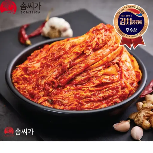 [SOMS104] Somssiga Whole Cabbage Kimchi [솜씨가 포기김치] 4Kg*2
