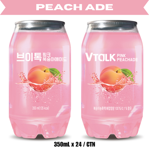 [VT002] VTalk Pink Peachade [브이톡 핑크 복숭아에이드] 350mL*24