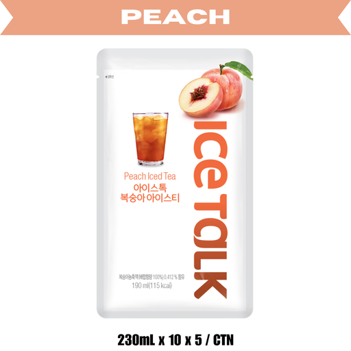 [IT006] IceTalk Peach Ice Tea [복숭아아이스티] 230mL (10p/case, 5c/ctn)