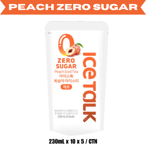 [IT007] IceTalk Peach Ice Tea "ZERO Sugar" 230ML (10p/CASE, 5c/CTN)