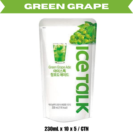 [IT005] IceTalk Green Grape Ade [청포도에이드] 230mL (10p/case, 5c/ctn)