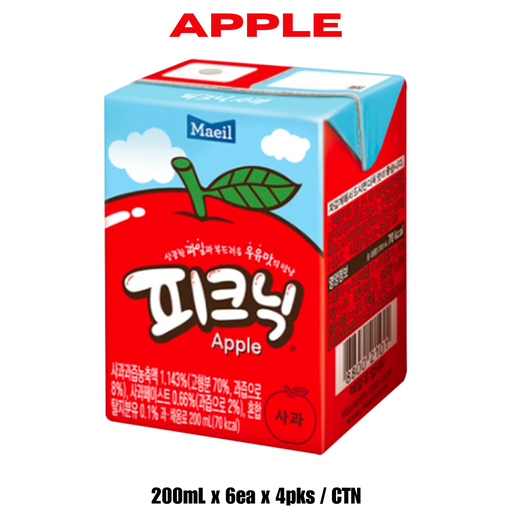[MEL004] Maeil Picnic Apple Juice [피크닉주스 사과] (200mL*6)*4
