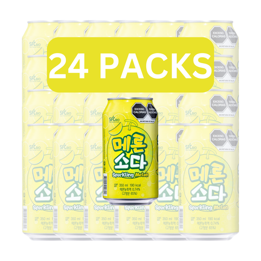 [SFC002] 스파클링 탄산음료 메론맛 350ML (Pack of 24)