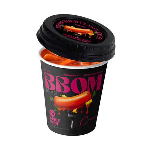 [BOM006] BBOM Topokki Cup ROSÉ [뽐떡볶이컵로제]139g*30